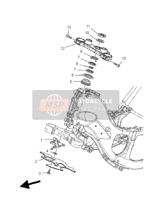 Yamaha XP500A T-MAX 2011 Steering for a 2011 Yamaha XP500A T-MAX
